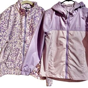 Eddie Bauer Youth Peak 3 in 1 Jacket & Fleece Coat Lining, Girls Medium 10/12